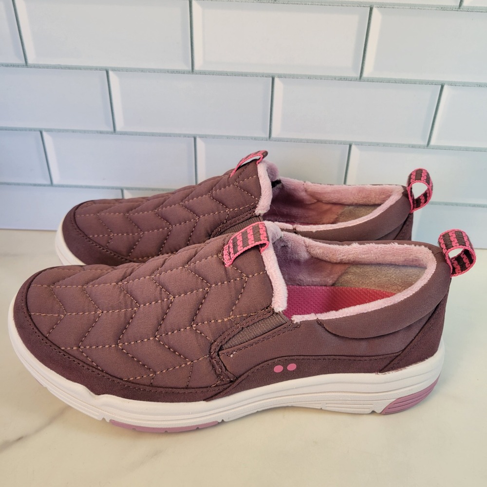 Ryka Women's Ava 3 Water-Repellent Quilted Slip-ons Sneakers Size 7 Burgundy